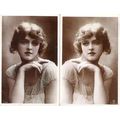 2 CARTES POSTALES - JEUNE FILLE - REF 13