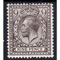 1912 Sg392 9d AGATE HINGED MINT (BT55)