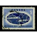 CANADA 1967 SG 615 5c BLUE WORLD NEWS FINE USED#2