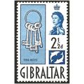 Gibraltar 1960 SG163 2 1/2d Black & Blue Mounte...