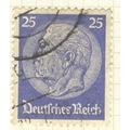 Germany 1934 - 25pf blue - President Von Hinden...