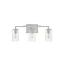 H D Helenwood 21.75" 3-Light Brushed Nickel Bat...