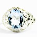 Aquamarine, 925 Sterling Silver Ring, SR004