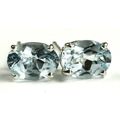 Aquamarine, 925 Sterling Silver Post Earrings, ...