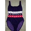 LIZ CLAIBORNE LIZSPORT Navy Blue w/Red White Bl...