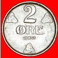 Ⰶ 2 sold(1909-1952): NORWAY★2 ORE 1947 HAAKON V...