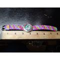 Watch Rainbow silicone with Peace Sign face unisex