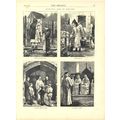 MONASTIC LIFE IN ENGLAND 1872 VICTORIAN ENGRAVI...