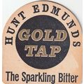 BEER MAT - HUNT EDMUNDS BREWERY - GOLD TAP BITT...