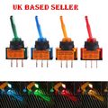 4 x ILLUMINATED TOGGLE FLICK SPST 20A 12V ON/OF...