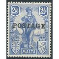 Malta 1926 SG148 2 1/2d Ultramarine Mounted Min...