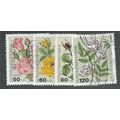BERLIN -1982 SET 'HUMANITARIAN - ROSES' (4v) FI...
