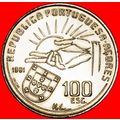 QUENTAL 1842 1891: AZORES ★ 100 ESCUDOS 1991 UN...