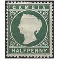 Gambia 1886 SG21 1/2d Myrtle-Green Wmk Sideways...