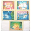 5 Royal Mail postcards Christmas 1987