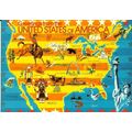UNITED STATES Map Postcard (RS-1-1A