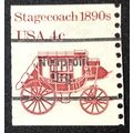 US Stamp #1898ab used: 1982 4c Stagecoach - pre...