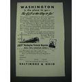 1948 Baltimore & Ohio Railroad Ad - Washington is the Place to Go