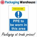 MA820 PPE TO BE WORN IN THIS AREA LOGO SIGN COM...