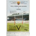1986 programme Hull Kingston Rovers v. Leeds