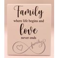 Family Where Life Begins & Love Never Ends Plaq...