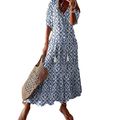 Ladies Party V Neck Sundress Women Dresses Shor...