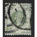 GB 1887-92 VICTORIA JUBILEE 1/- GREEN USED SG211
