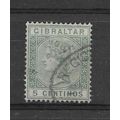 Gibraltar.SG22 5c Green.Fine Used.Sept19k