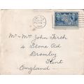 United States 1942 Miami FL-Bromley UK on piece...