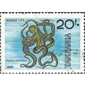 TANZANIA, Octopus, blue 1986, 20/-, #2