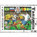 TANZANIA, FOOTBALL, World Cup USA, green 1994, 40c