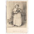 1904 Greetings postcard - Little Girl