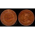 Australia One Penny 1919 Used. Coin 1d Geo V