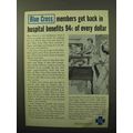 1964 Blue Cross Ad - Members Get Hospital Benefits
