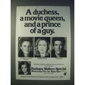 1989 Barbara Walters Special Ad - Duchess of Yo...