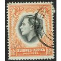South West Africa 1937 Coronation 1 ½d Black an...