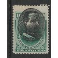 PERU 1894 10c GREEN OPT'D PRESIDENT R M BERMODE...