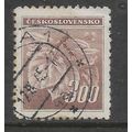 CZECHOSLOVAKIA 1945 PRAGUE ISSUE 300H PURPLE LI...