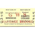 West Somerset Rly. Edmondson Ticket - Minehead ...