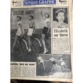 VINTAGE ORIGINAL SUNDAY GRAPHIC NEWSPAPER APRIL...