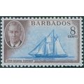 Barbados 1950 8c. bright blue & purple-brown SG...