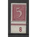 GERMANY 1921 5pf CLARET SG 153 U/M MINT#2