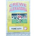 1993 programme Crewe Alexandra FC v. York City