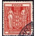 New Zealand, 1931-39 4/- Fiscal, SG F148 (Scott...