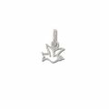 925 Sterling Silver Diamond Cut Open Bird Pendant