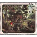 PANAMA, FINE ART, EugÞne Delacroix (1798-1863), animals, colour 1967, 30c