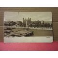 TOWER OF LONDON used antique postcard by Hartma...