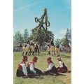 Stockholm Sweden Children Maypole Dancing Postcard