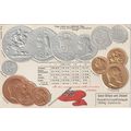 Card Showing Pre-Decimal British Coins Postcard...