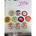 Lot of 10 VTG Misc Political Pins Pinbacks Butt...